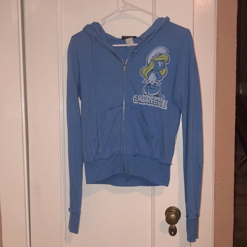 Junk Food Clothing Blue Smurfette Hoodie